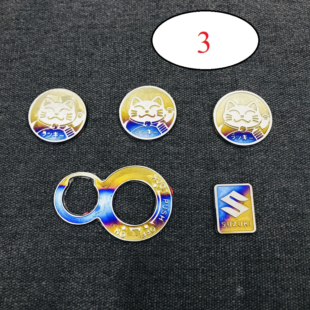 TRỌN BỘ SƯU TẬP TEM TITAN DÁN ĐẦU XE SATRIA, SUZUKI SATRIA, RAIDER NHIỀU MẪU MÃ LỰA CHỌN