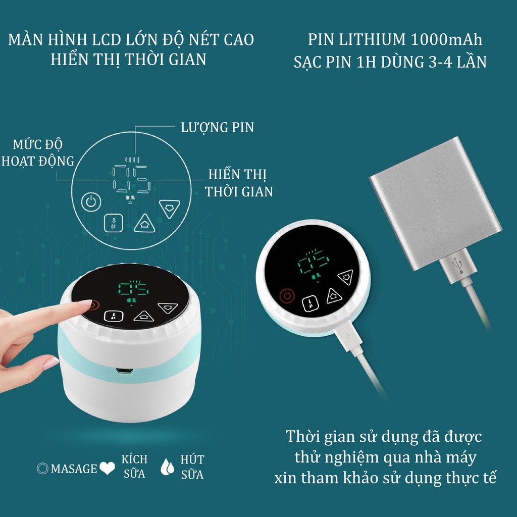 Máy hút sữa điện đôi real bubee - có matxa, hút sữa với nhiều cấp độ và máy hút sữa đơn Dearevery - mẫu mới 2022