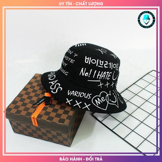 Nón Bucket Xô Mũ Tai Bèo XO Graffiti Hàn Quốc DON'T WASTE YOUY YOUNG