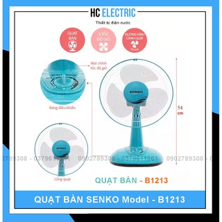 [ QUẠT SENKO ] Quạt bàn SENKO Model - B102 - B1210 - B1213 - BX1212 / Màu ngẫu nhiên