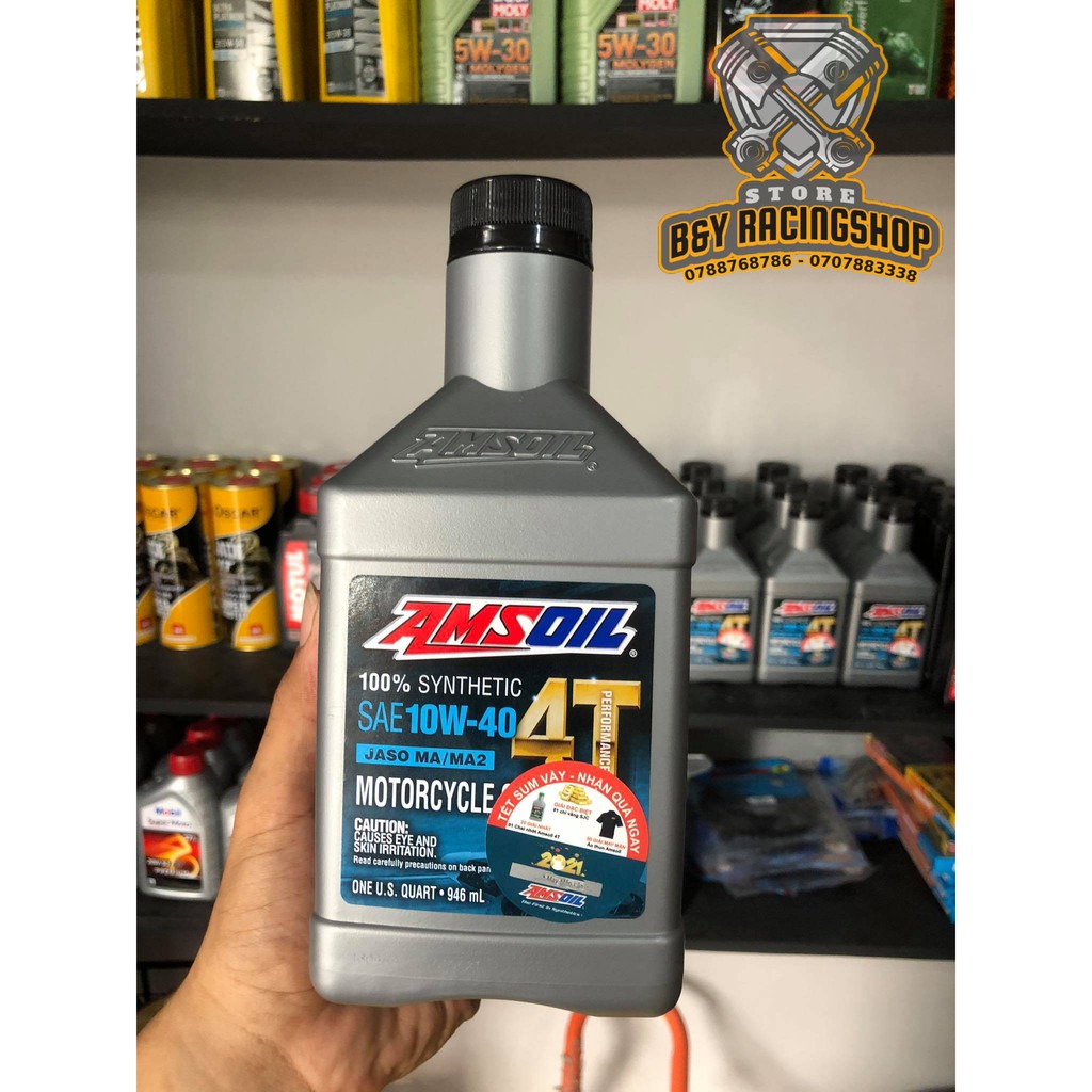 DẦU NHỚT AMSOIL 4T 10w-40 100% SYNTHETIC
