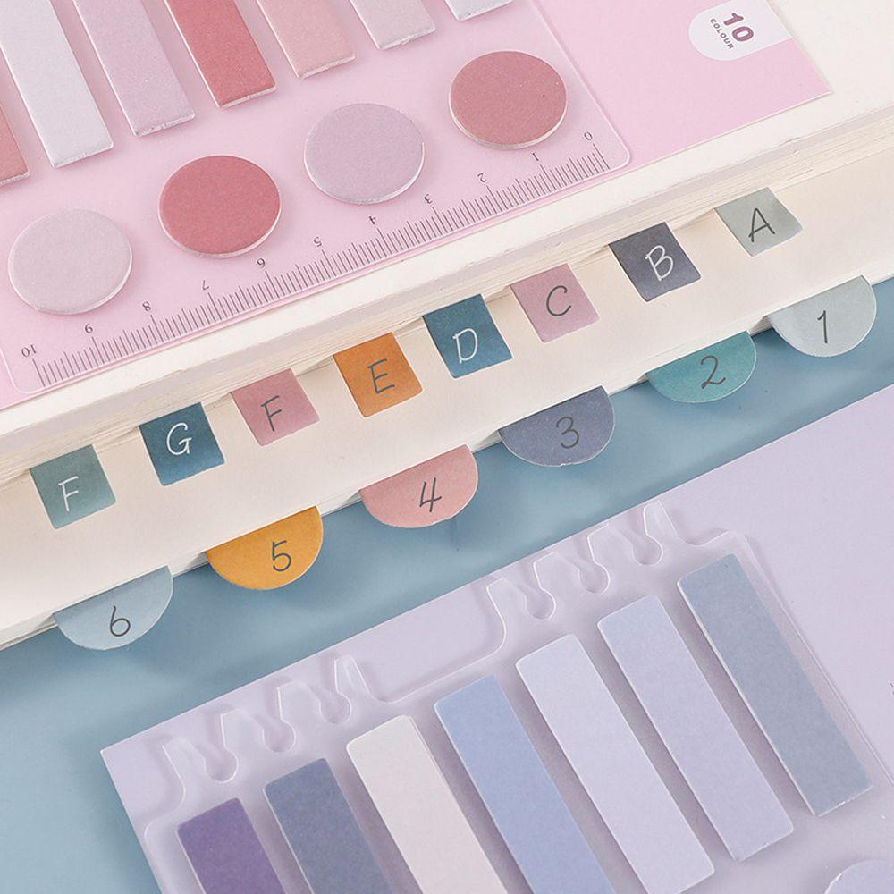 AUGUSTINA Set 110 Giấy Ghi Chú Kèm Thước Dán Tiện Lợi