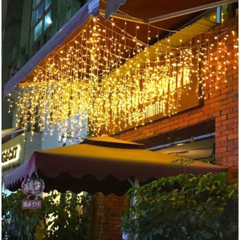 Đèn Nháy Rèm Led 12M Rủ 60cm,60 sợi Rủ.Đèn Led Mành Rèm Trang Trí 60 Sợi Rủ