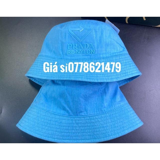Nón bucket 2 mặt - mũ vành cụp ép chữ Pra.da vải cotton xịn sanh chảnh thời trang nữ