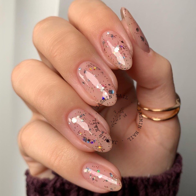 [Mã NHUQAD giảm 10% đơn 100k] [ NAIL BOX ] NAILBOX MÓNG ÚP THIẾT KẾ SẴN mẫu kim tuyến