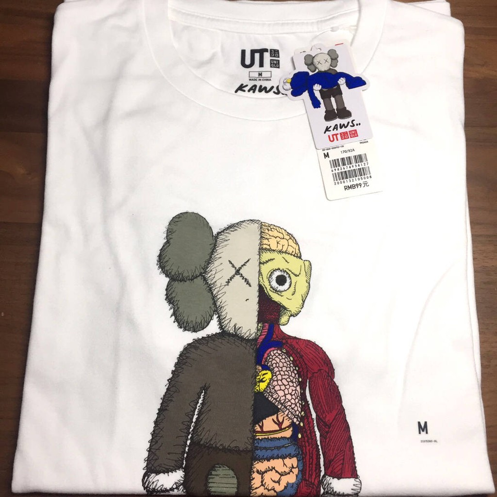 100% Cotton Wild Wild Frame Tide Brand Kaws Sesame Street ut khớp mùa xuân hè Cặp đôi Đầm nam và nữ với áo thun đoạn