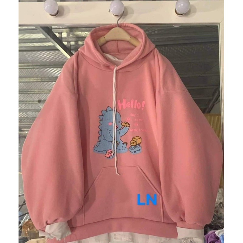 Áo hoodie khủng long Hello LN11