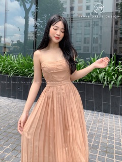 Váy 2 dây dập ly V505 KYMIE
