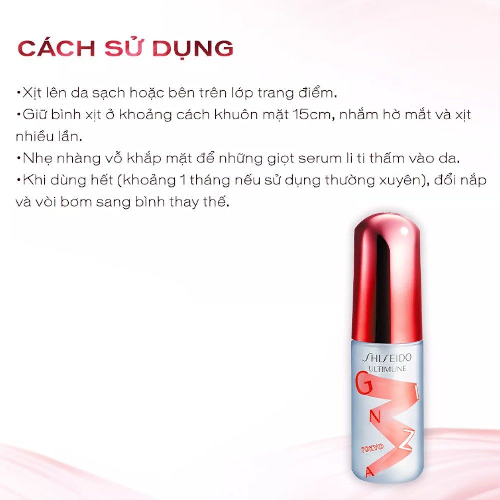 Tinh chất dạng xịt Shiseido Ultimune Defense Refreshing Mist 30ml x 2
