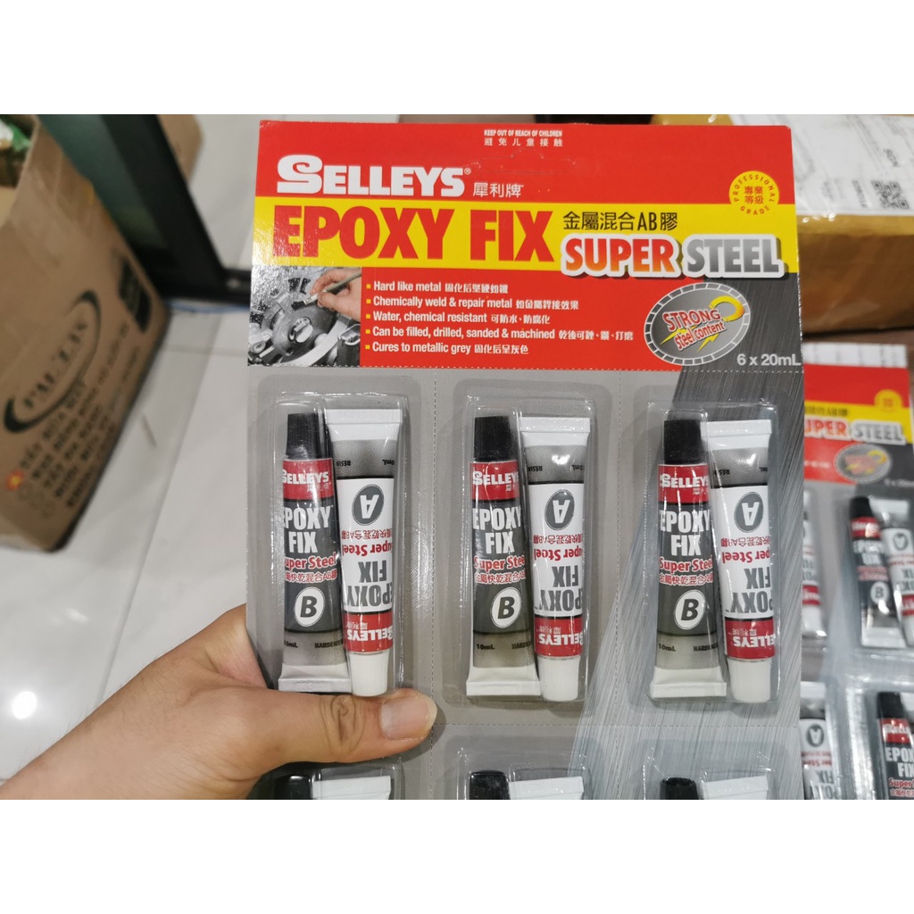 Keo Siêu Dính Đa Năng AB Epoxy Fix SELLEYS Chịu Nhiệt, Chịu Lực, Chống Thấm, Chống Nước 20ml