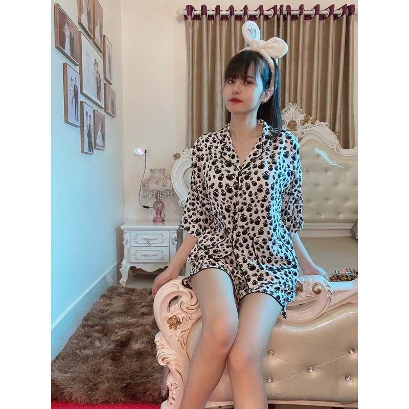 bộ pijama lụa. cộc dơi, lụa mai ngô , bộ mặc nhà