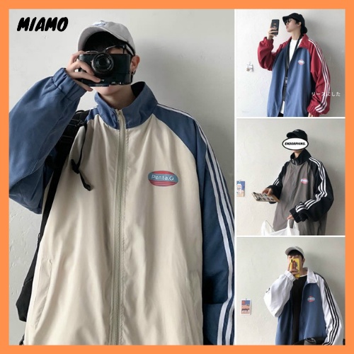 [Freeship] Áo khoác dù nam nữ sọc tay thời trang Miamo TP095