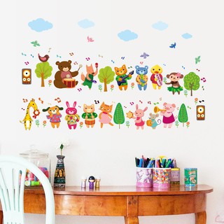 Decal Dán tường Thú Ca Hát