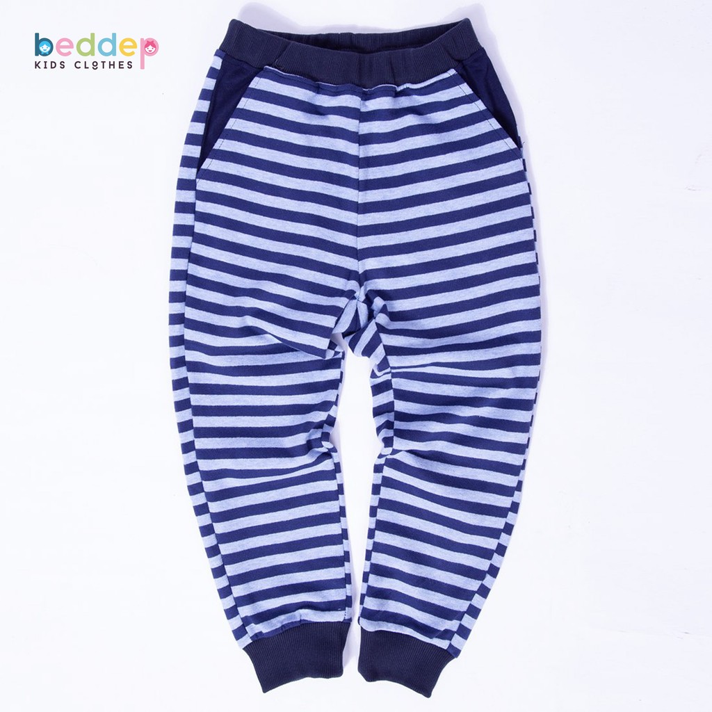 Quần Dài Bé Trai Từ 1 Đến 8 Tuổi Chất Thun Cotton Mẫu Kẻ Sọc Thời Trang Thu Đông Beddep Kids Clothes BQ12