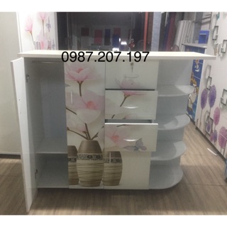 Tủ nhựa trẻ em có kệ trang trí - tủ nhựa đài loan