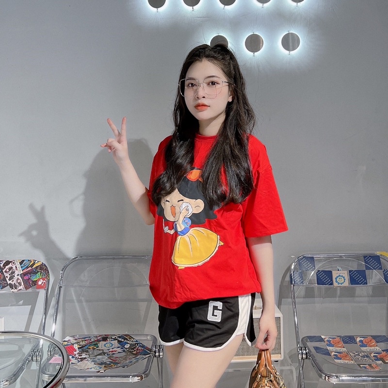 Set Đùi Áo Đỏ Quần Logo