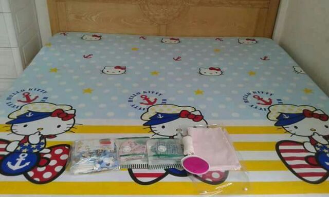 Ga  chống thấm GOODMAMA 100% vải cotton thoáng mát cho bé