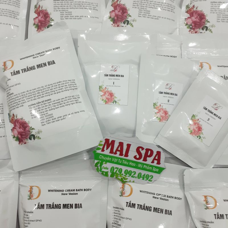 TẮM TRẮNG MEN BIA/ Tắm trắng body date 2026 ( TẶNG 1 NẠ NHAU THAI)