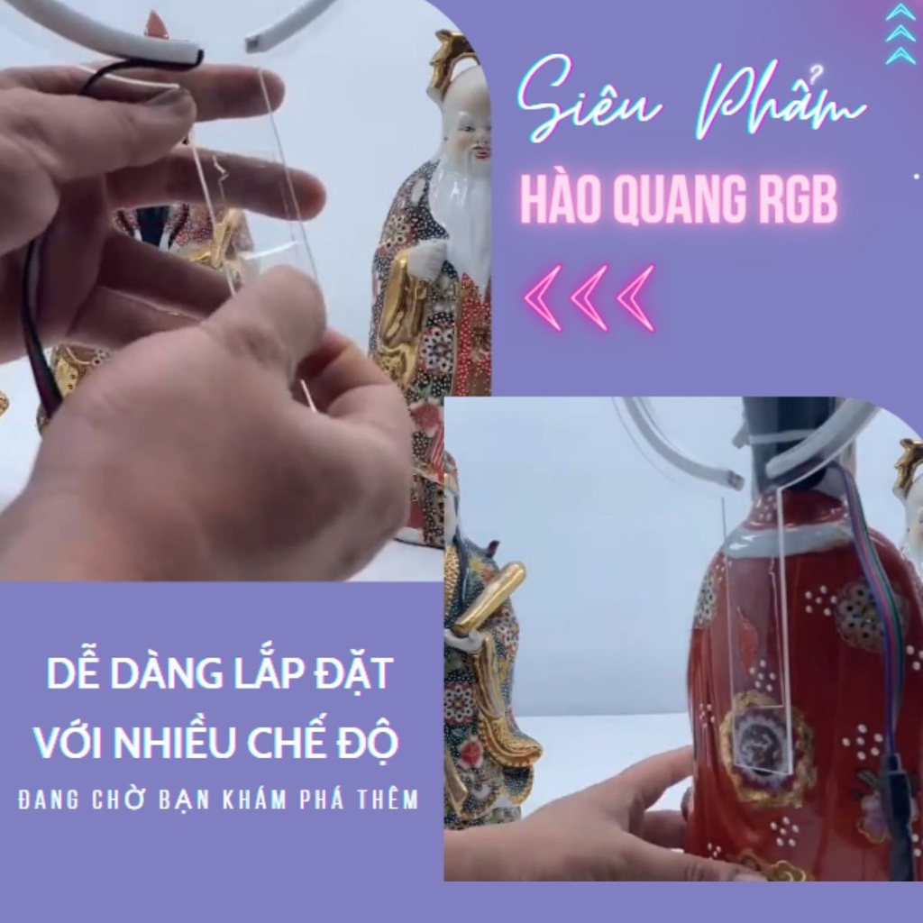 Hào Quang Phật Đổi Màu & Điều Khiển Qua App Điện Thoại , Trang Trí , Góc Tâm Linh !