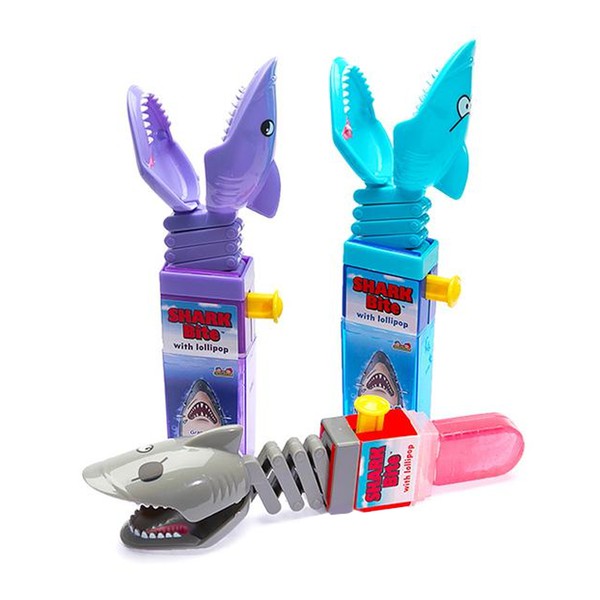 ( Bán sỉ ) Lốc 12c Kẹo mút đồ chơi Kidsmania Shark Bite 17gr