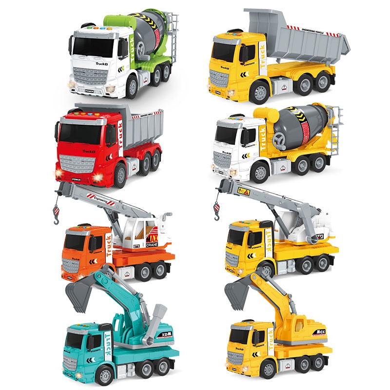 ZHAN QI TOYS Đồ chơi trẻ em Xe Công Trường Có Âm Thanh Và Đèn Cho Bé