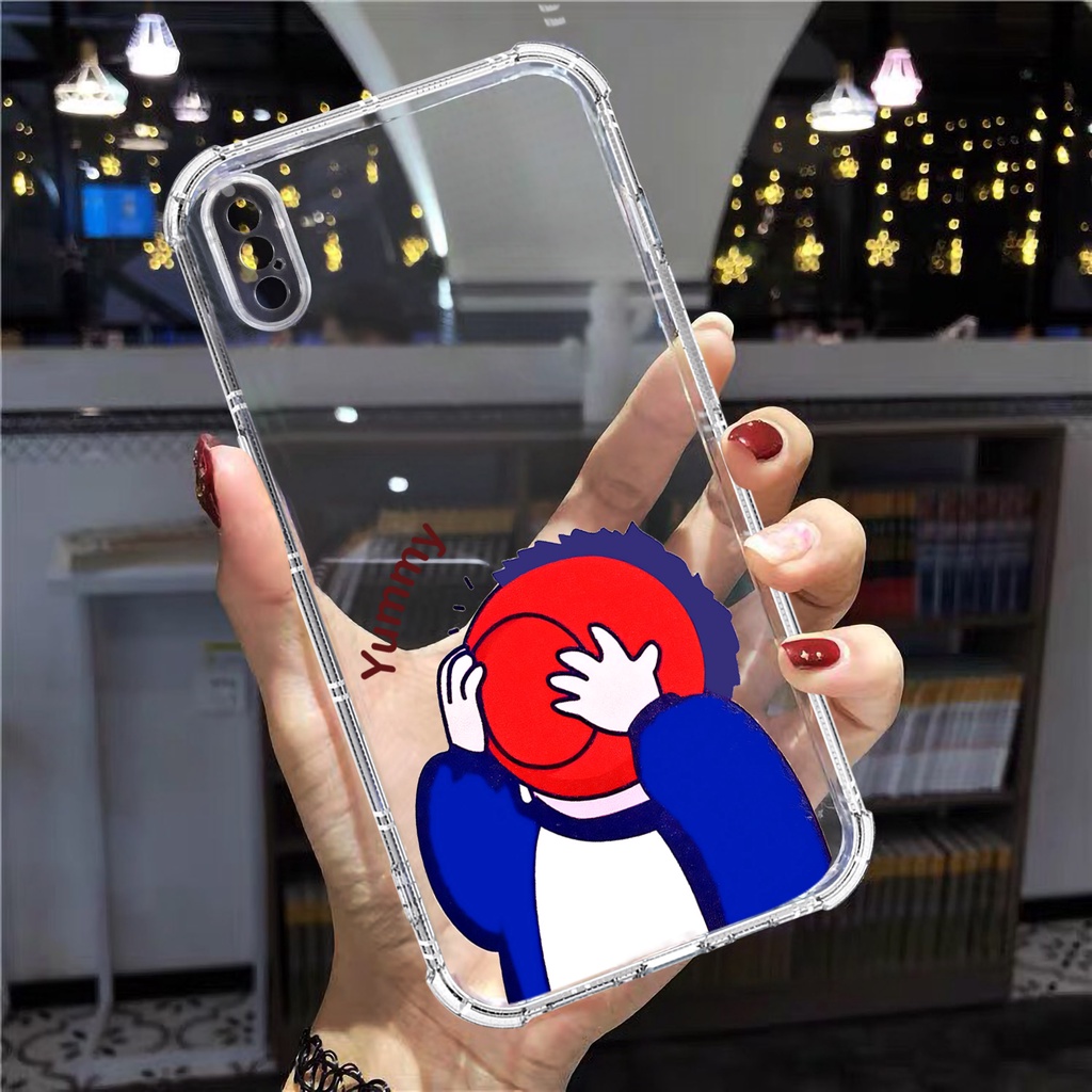 Ốp iphone trong suốt chống sốc hình đôi phàm ăn cho iphone 11 13 pro max 12 14 pro max plus mini x r s max 6 s 7 8 plus