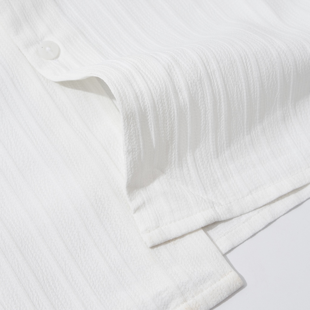 Áo Sơ Mi Cộc Tay Nam Cuban Shirt Trơn ATINO Vải Cotton mềm mịn thoáng mát Form Regular SM3.4998