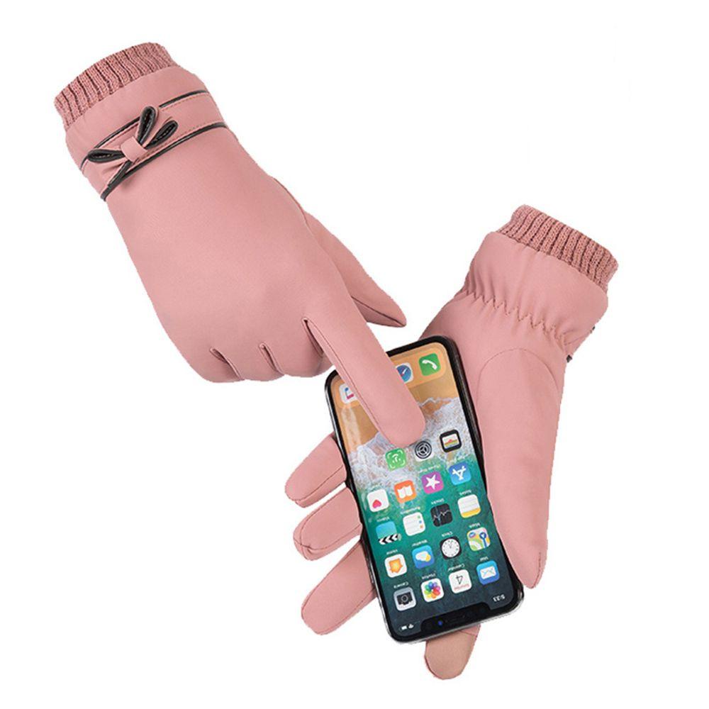 IVORY Đôi Găng Tay Giữ Ấm Chống Trượt Có Thể Chạm Màn Hình Cảm Ứng Thời Trang Cho Nữ
