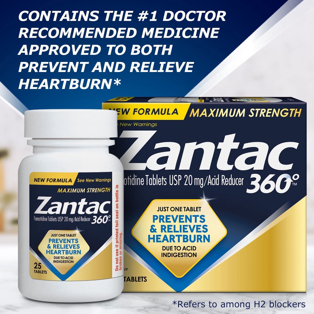 [DATE 12/2022] Zantắc 360° Maximum Strength Tablets 8, 25, 50, 90 TABLETS (8, 25, 50, 90 VIÊN)