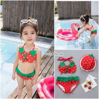 Bikini cho bé gái trái dâu, trái thơm