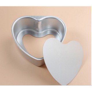 Khuôn nhôm đúc hình tim đế rời 16cm (6in)