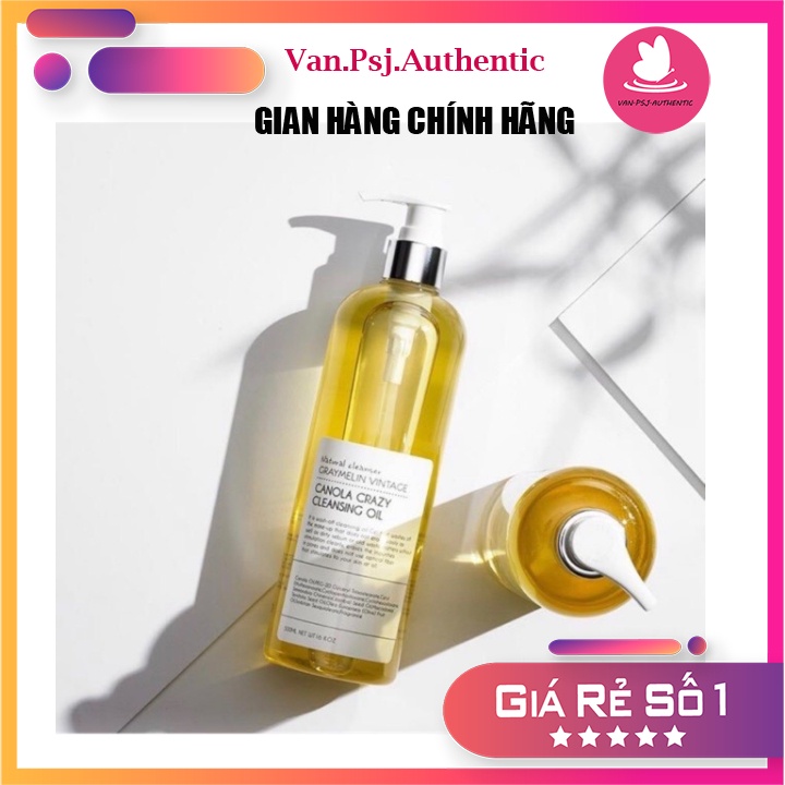 DẦU TẨY TRANG HOA CẢI GRAYMELIN VINTAGE - CANOLA CRAZY CLEANSING OIL