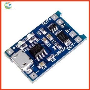 Mạch Sạc Pin Lithium TP4056 1A Micro USB V2 - Có IC Bảo Vệ Quá Dòng