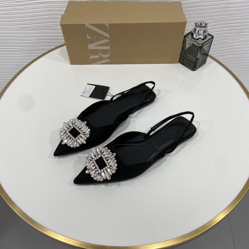 Sandal zara đế bệt tag đá vuông xuất dư fullbox