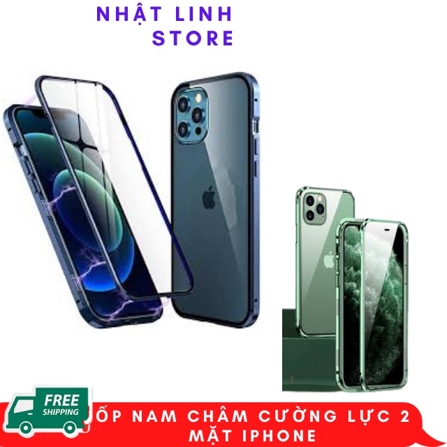 Ốp Lưng iphone,Ốp iphone Hít Nam Châm Cường Lực 2 MẶT