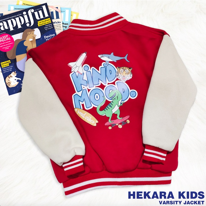 _ Áo khoác Varsity trẻ em họa tiết chất nỉ cao cấp Hekara Kids - Bomber /Varsity