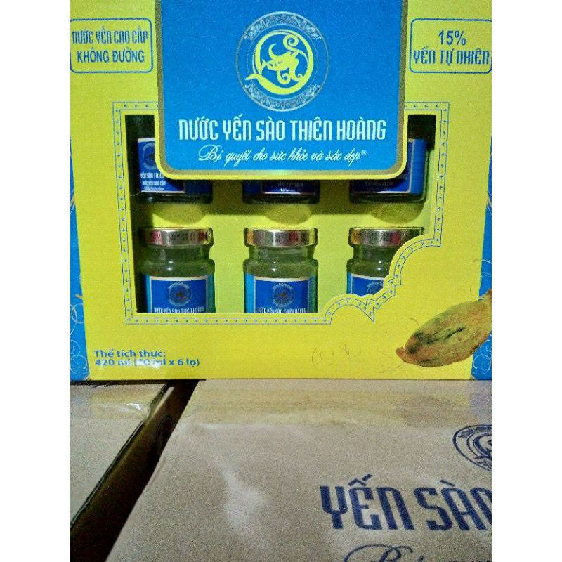 (Combo 2 hộp) ( 12 hủ )Thiên Hoàng KHÔNG ĐƯỜNG 15% yến tổ cao cấp