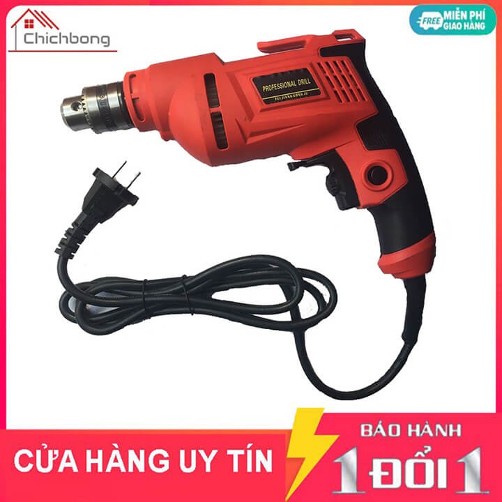 Máy khoan điện mini cầm tay 10 ly cho gia đình dùng khoan, bắt vít, sửa chữa đa năng.