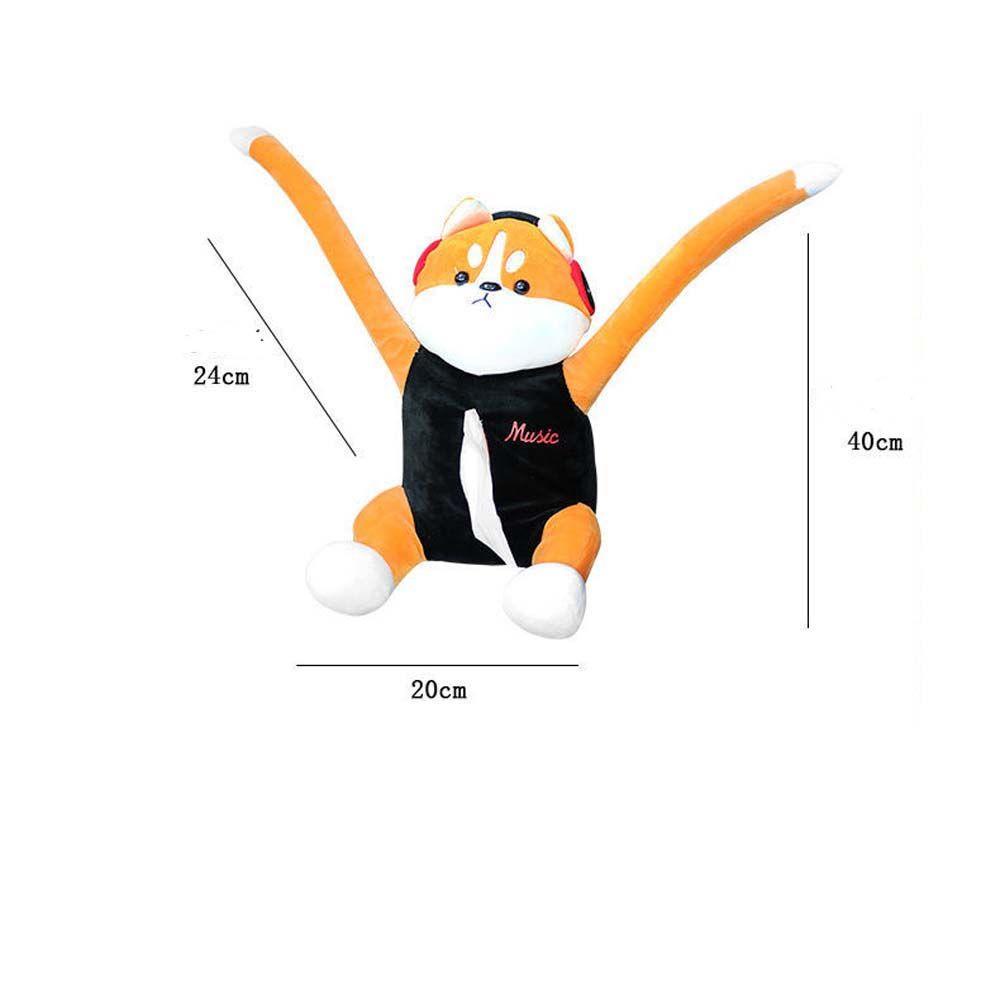 Hộp Đựng Khăn Giấy Hình Chú Chó Bông Có Móc Treo Tiện Dụng Ốp
