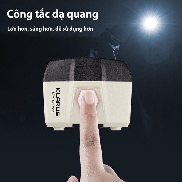 Đèn led klarus cắm trại dã ngoại EDC đèn pin KLARUS HC5 gắn mũ campoutvn A177