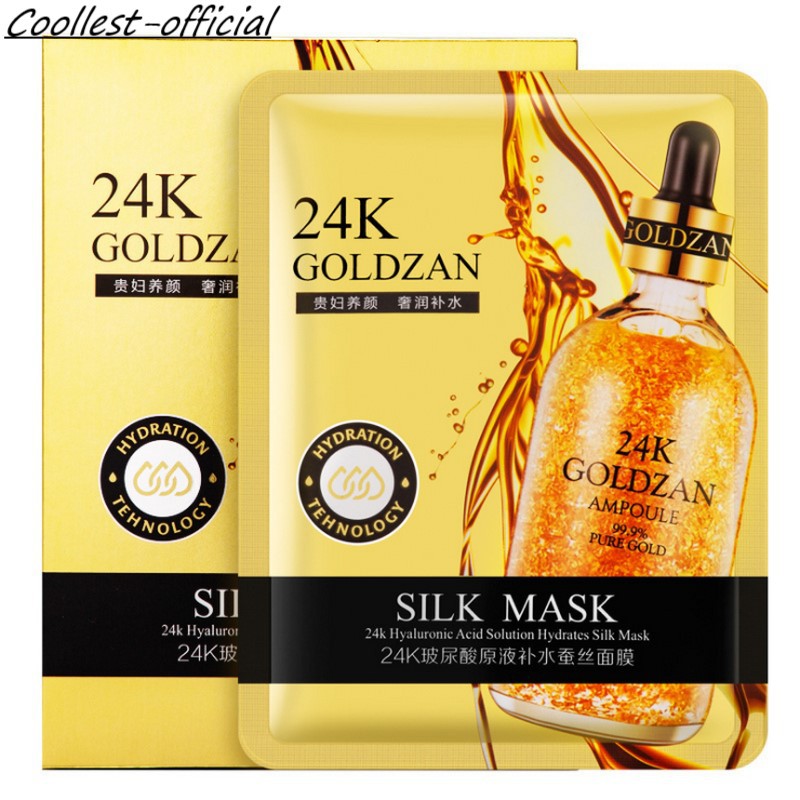 {Auth}HỘP 10 MIẾNG MẶT NẠ VÀNG 24K GOLDZAN SILK Mask