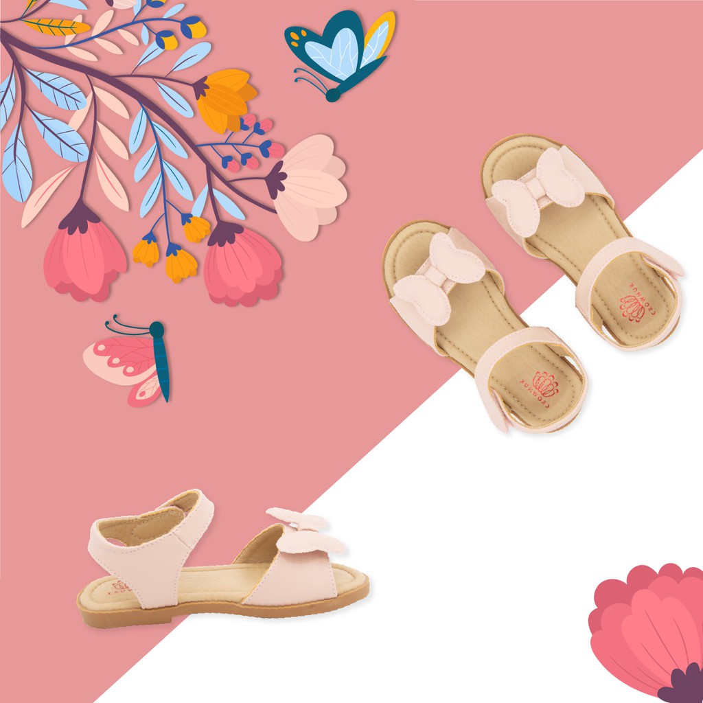 Xăng đan Bé Gái Crown Space UK Princes Sandals Trẻ Em Cao Cấp CRUK7026