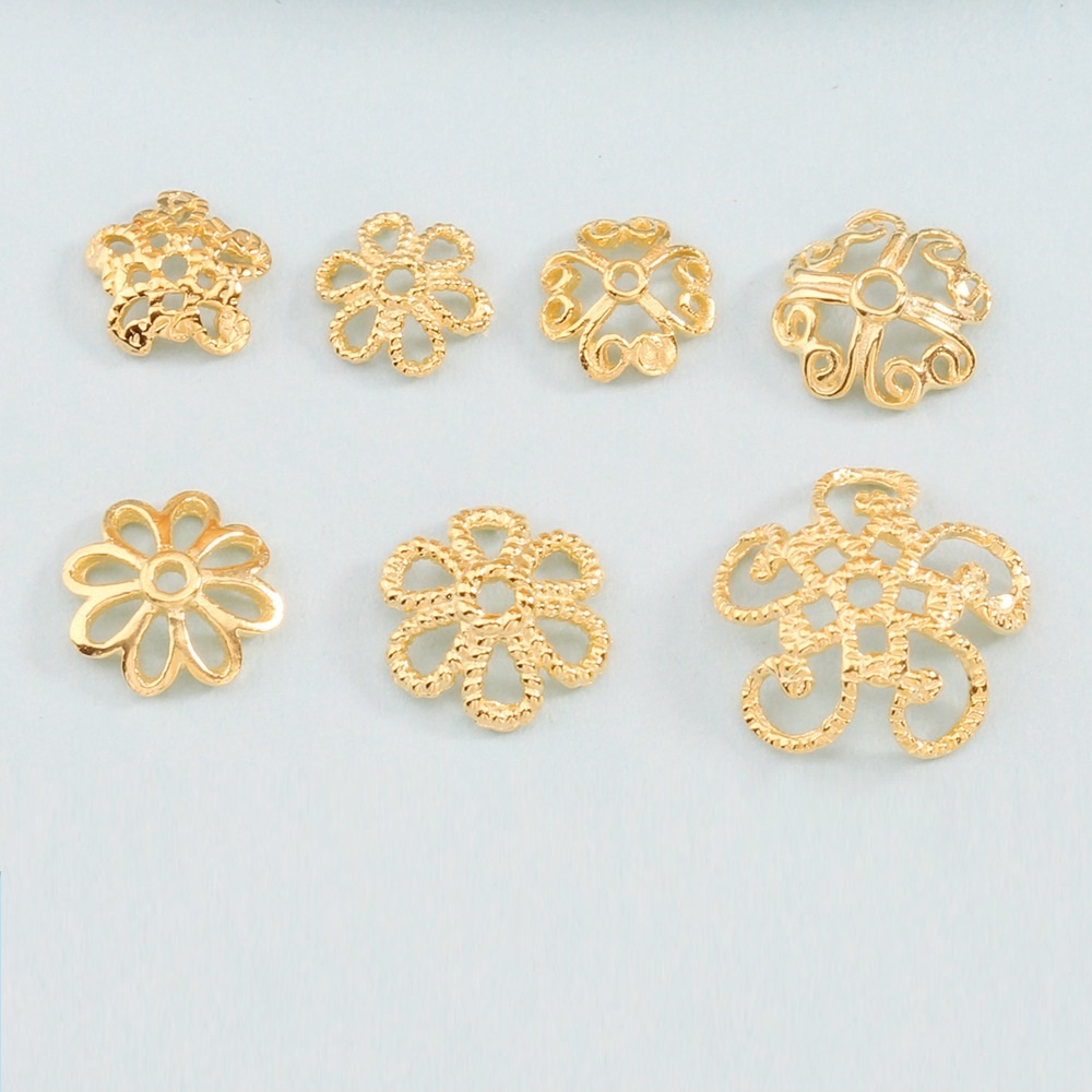 [CRH2] Phụ kiện trang sức (DIY) - Charm hoa bao hạt ngăn cách hạt làm vòng cổ vòng tay