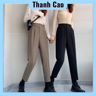 Quần baggy nữ vạt khuy lệch bên hông siêu hot