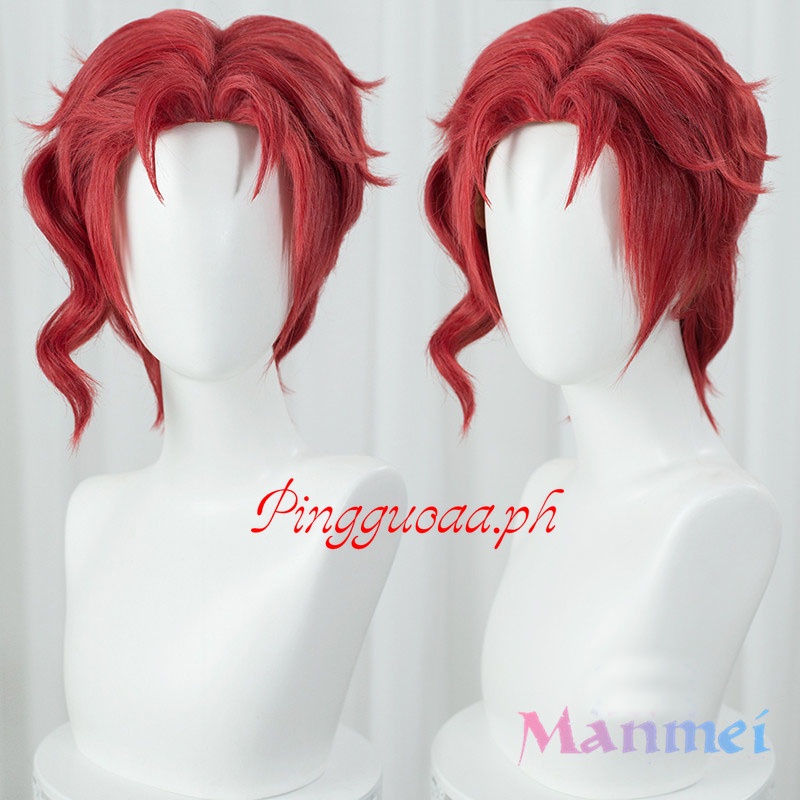 Bộ Tóc Giả Xoăn Đỏ Cosplay Nhân Vật Jojo Kakyoin Noriaki Kakyouin Jojo's Bizarre Adventure