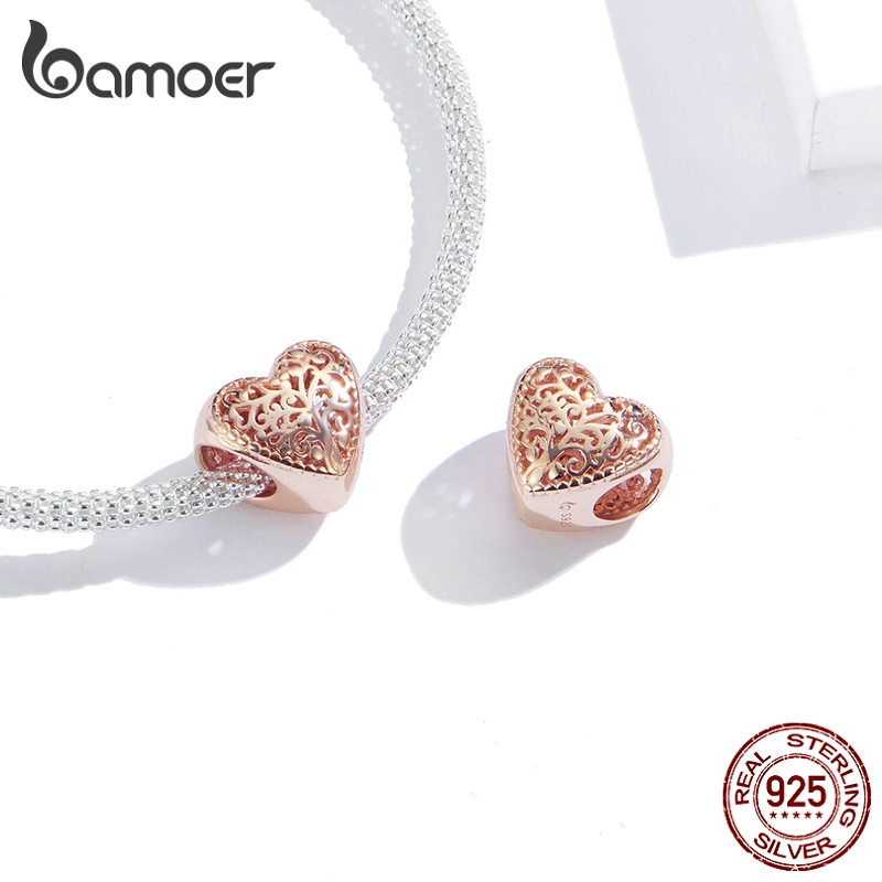 Bamoer Mặt Trang Sức Hình Cây Mạ Vàng Hồng Bạc 925 Thời Trang BSC215