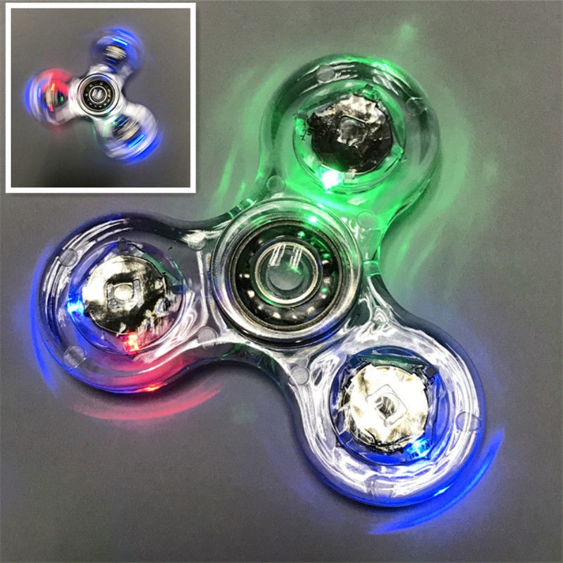 Con Quay Đồ Chơi Fidget Spinner Edc + Đèn Led Giúp Giảm Stress