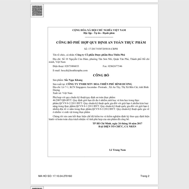 Viên uống Sắc Ngọc Khang