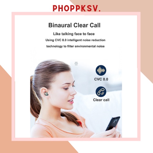 Tai nghe bluetooth, AMOI F9-5 TWS 5.1 bản Quốc Tế, hỗ trợ cảm ứng,chống nước IPX5, chống ồn,tích hợp sạc dự phòng 2000mA