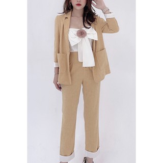 Áo vest dài túi ốp phối tay - 20Again